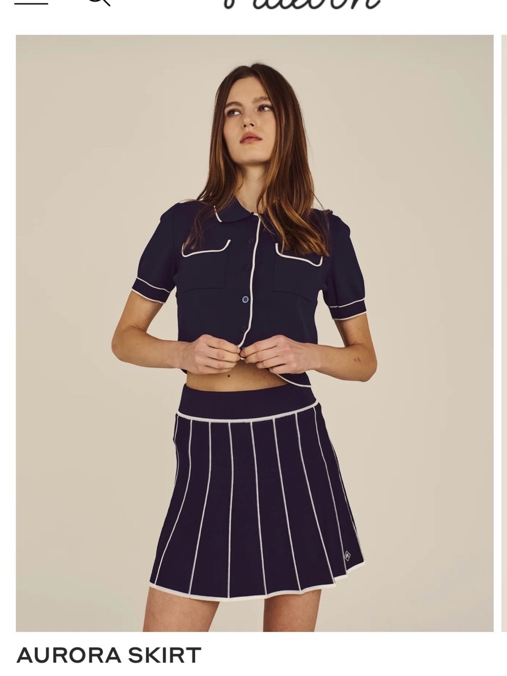 Malbon Pleated Skirt